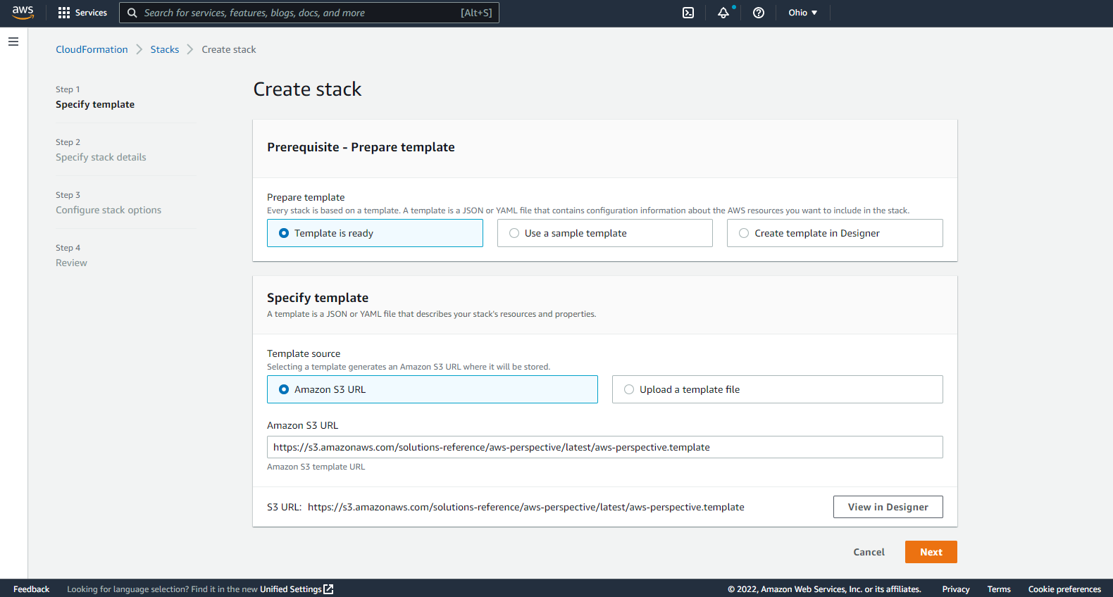 AWS CloudFormation stack creation