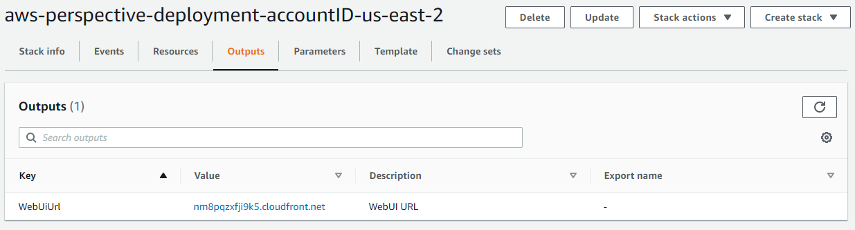 Workload Discovery on AWS URL
