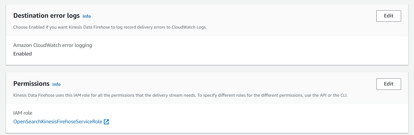 Kinesis delivery stream permissions