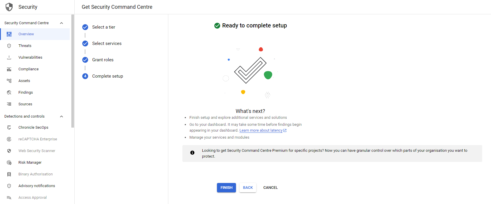 GCP SCC setup done