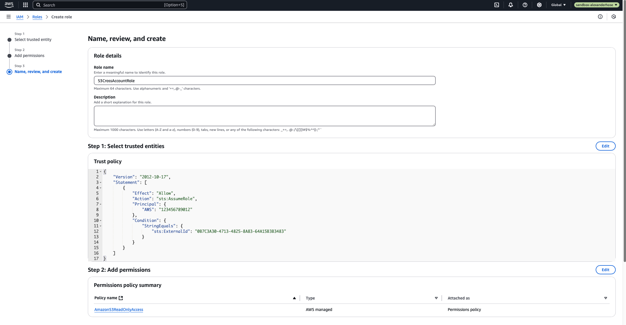 Member account role finalization