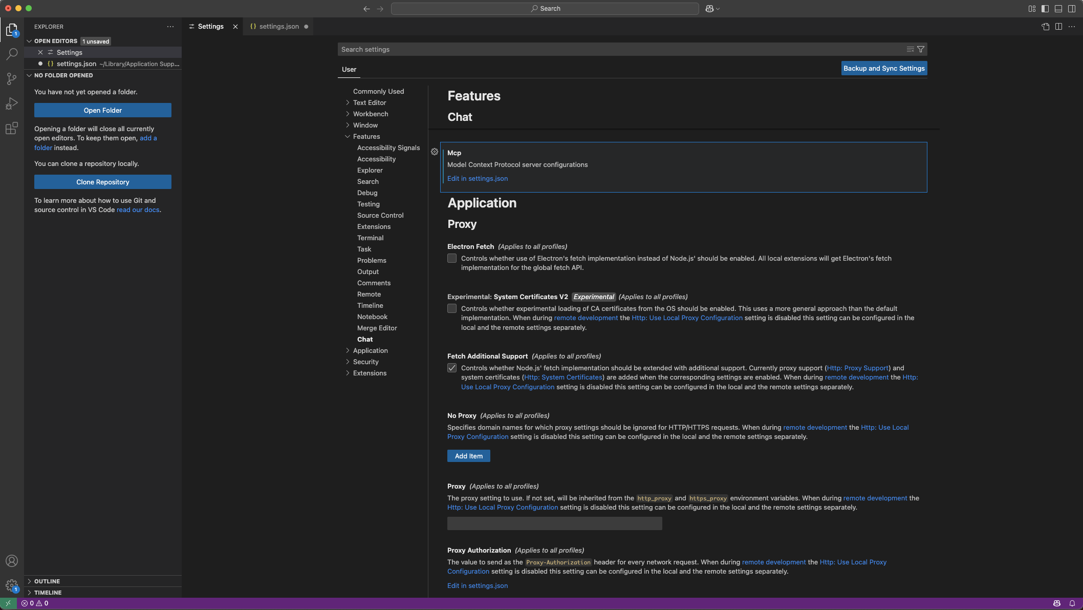 VS Code Settings